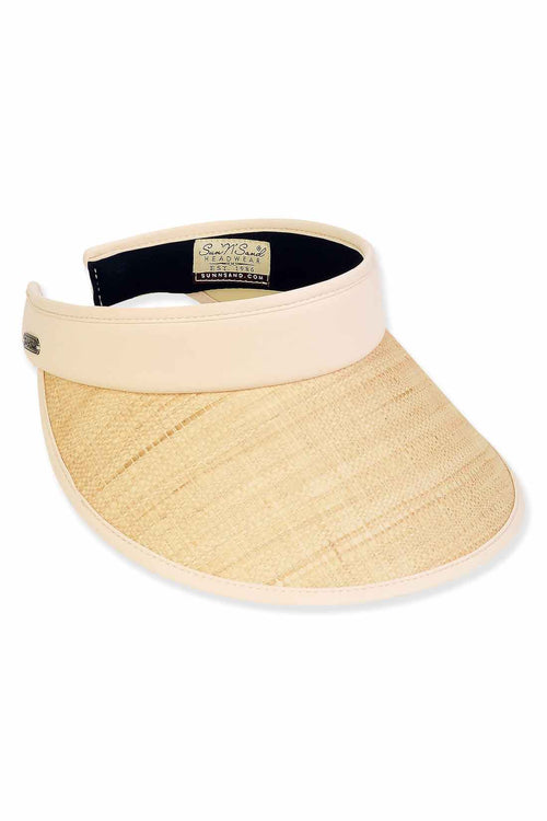 Beige Raffia Visor