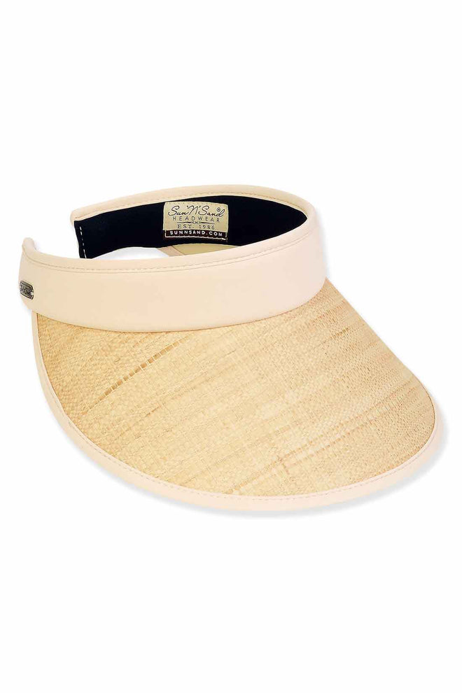 Beige Raffia Visor