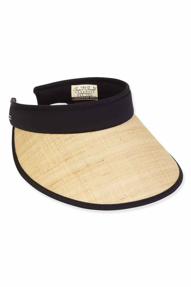 Black Raffia Visor