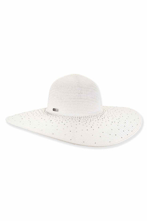 White Paper Braid Floppy Hat