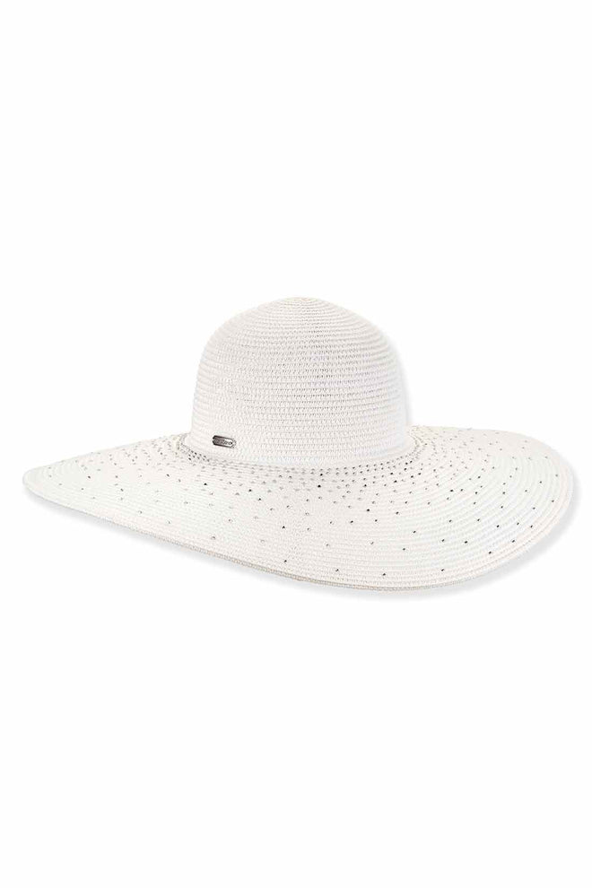 White Paper Braid Floppy Hat