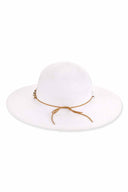 Stone White Paper Braid Floppy Hat back