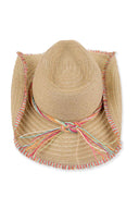 Natural Color Fringes Western Hat detail