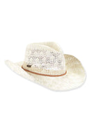 Ivory Poly Knit Western Hat