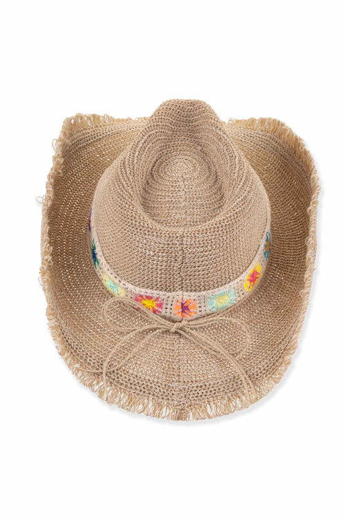 Vicky Paper Straw Western Hat back