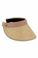 Beige Cotton Clip On Visor