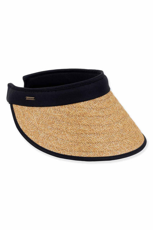 Black Cotton Clip On Visor