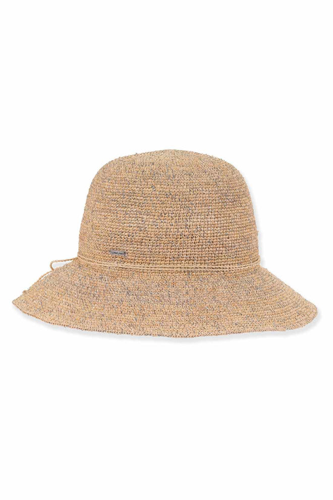 Natural Silver Raffia Bucket Hat