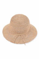 Natural Silver Raffia Bucket Hat back