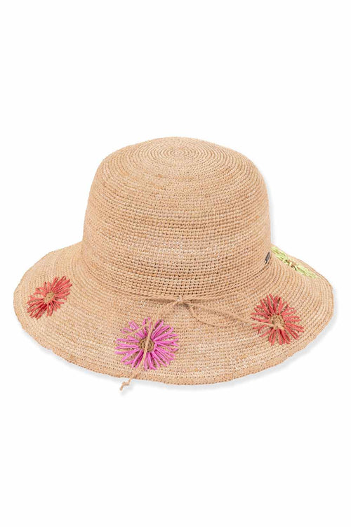 Natural Premium Raffia Bucket Hat back