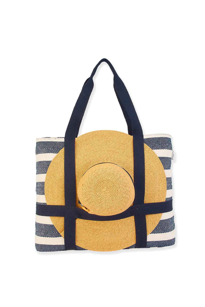 Navy Shoulder Tote Bag detail