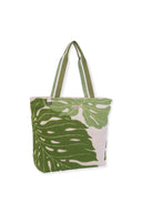 Green Monstera Tote Bag side