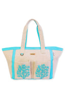 Turquoise Coral Tote Bag