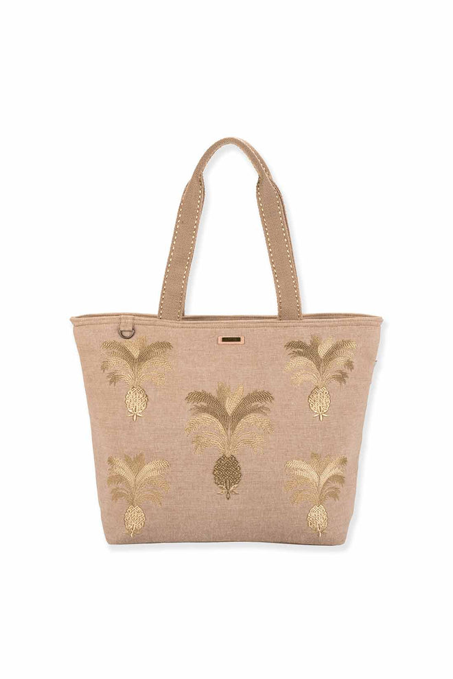 Gold Royal Pineapple Shoulder Tote