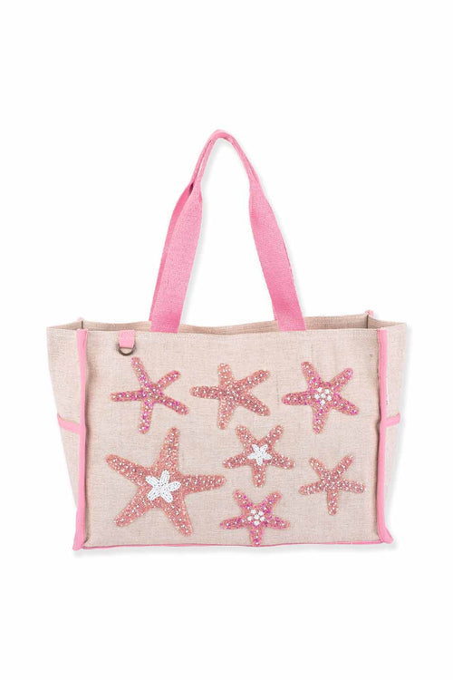 Two Tone Starfish Shoulder Tote