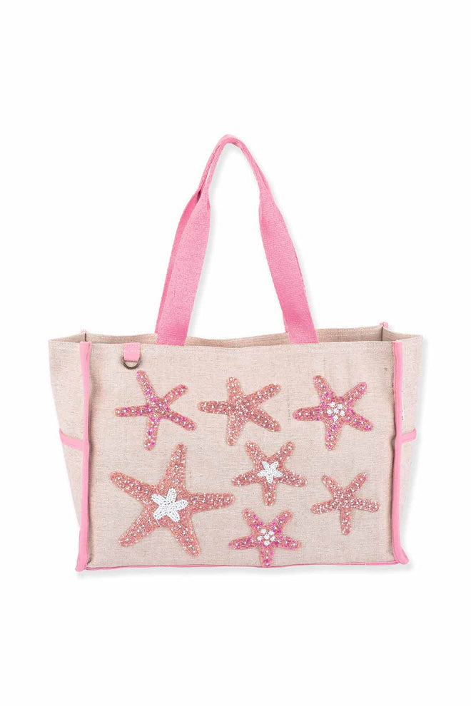 Two Tone Starfish Shoulder Tote