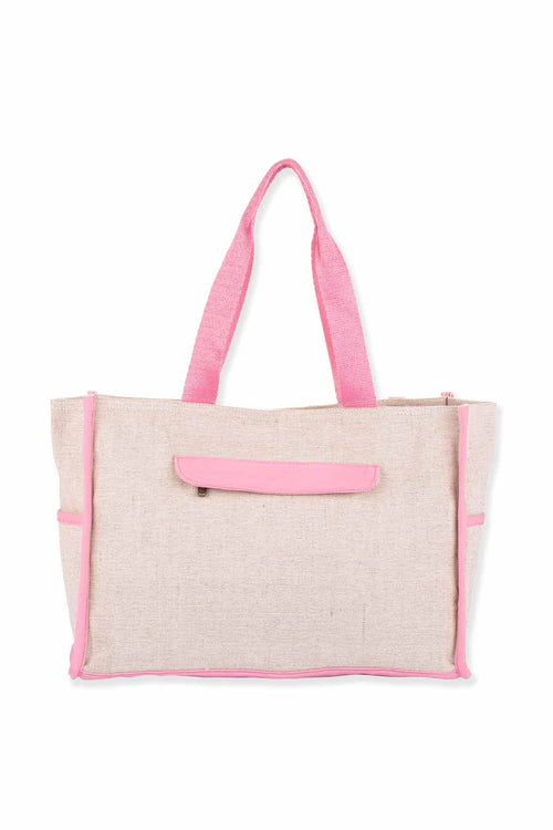 Two Tone Starfish Shoulder Tote back