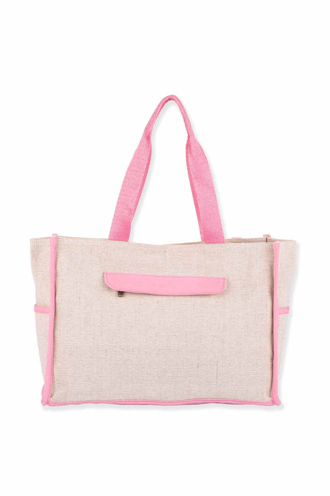 Two Tone Starfish Shoulder Tote back