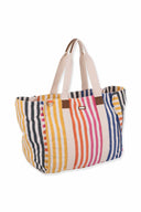 Multi Stripes Shoulder Tote side